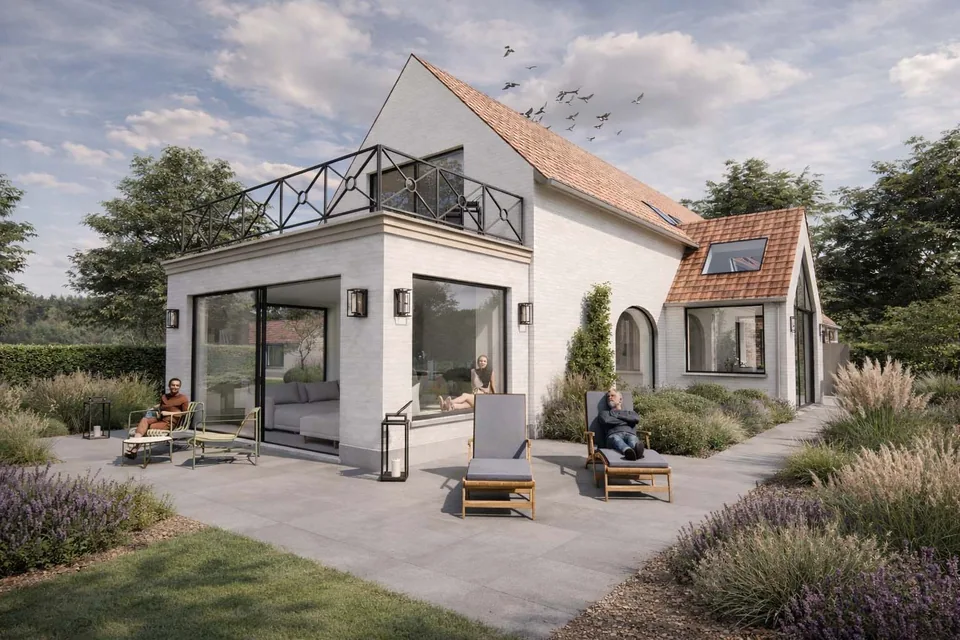 Detail architectuur pastorie-woning Beernem
