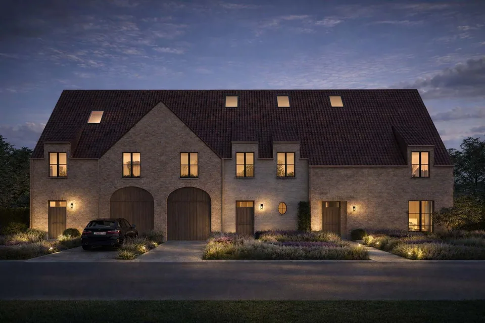 Exterieur pastoriestijl woningen Beernem