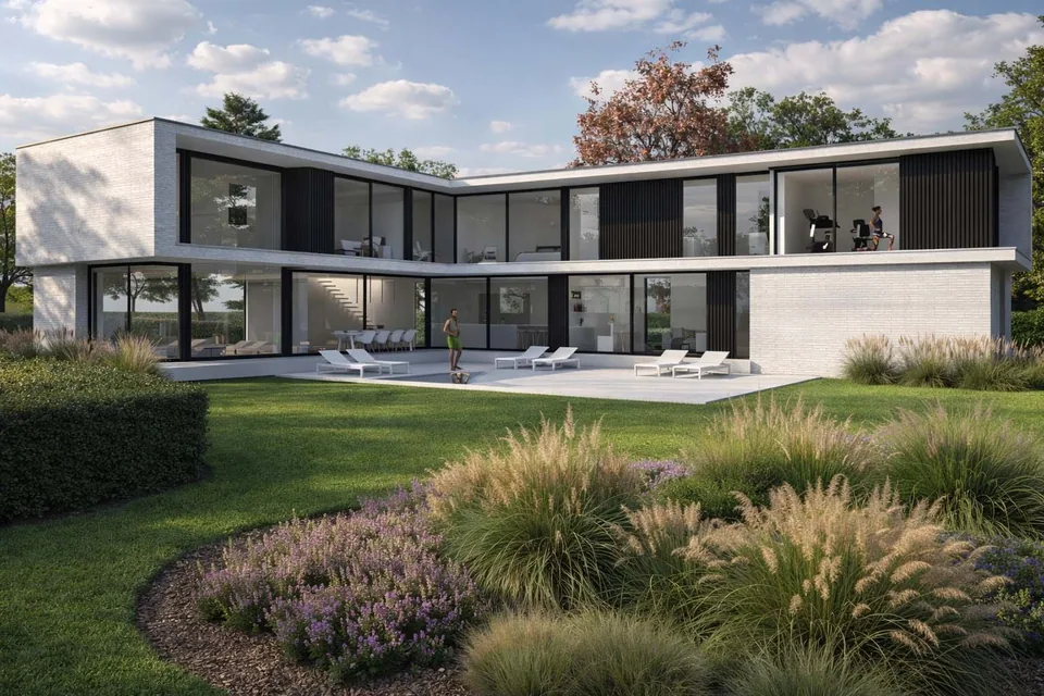 Nieuwbouwwoning met zwembad in Sint-Kruis Brugge – J.A.N Plus Architecten