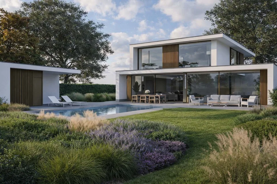 Achtergevel Nieuwbouwwoning Sint-Kruis Brugge – J.A.N Plus Architecten