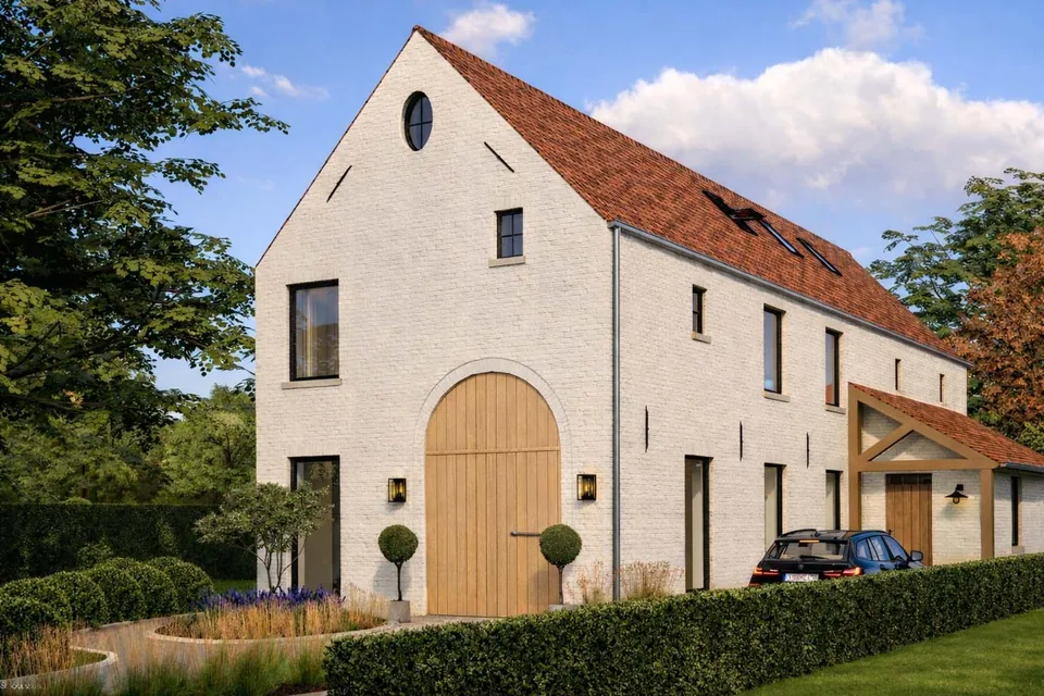 Voorgevel pastorie nieuwbouwwoning Brugge