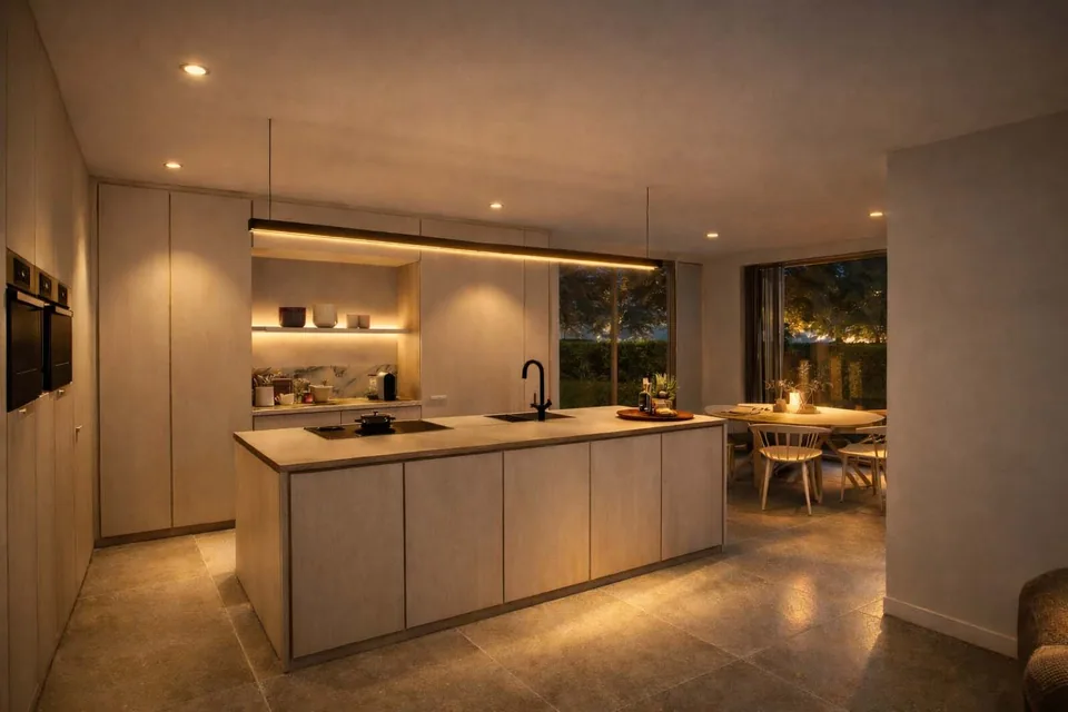 Detail architectuur landelijke woning in Gistel