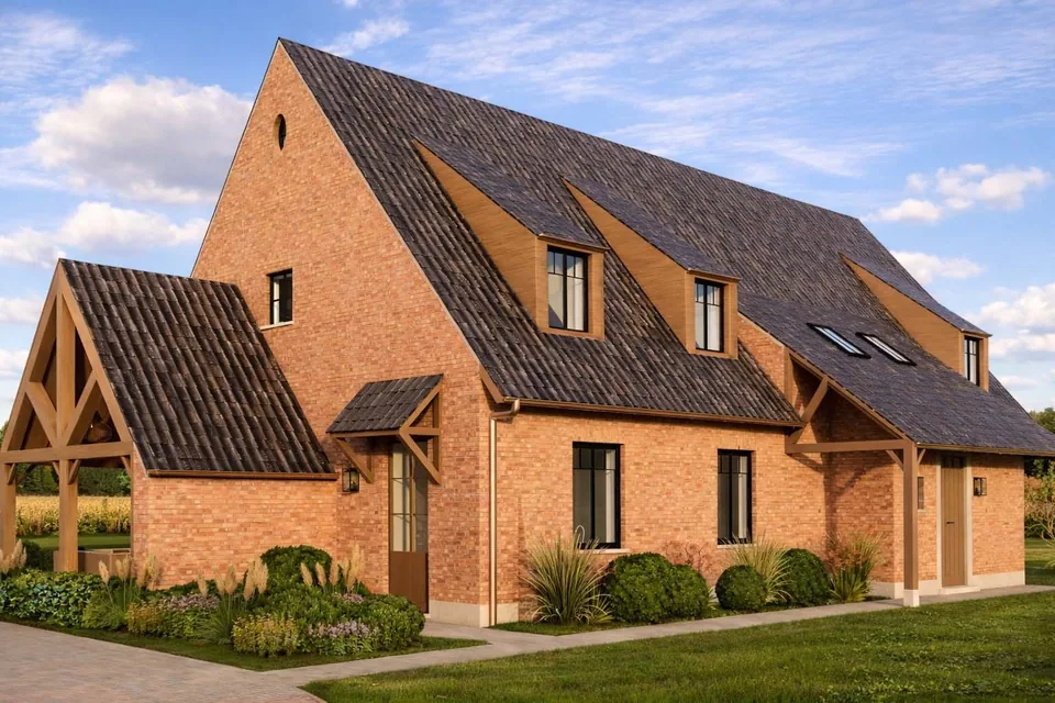 Voorgevel nieuwbouwproject in Zerkegem (Jabbeke)