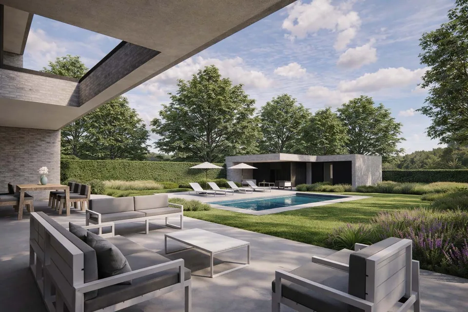 Moderne architectuur woning Ruddervoorde Oostkamp