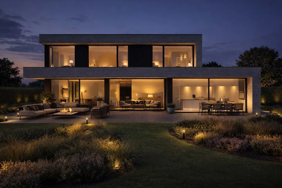 Achtergevel nieuwbouwwoning in Oostkamp – J.A.N Plus Architecten