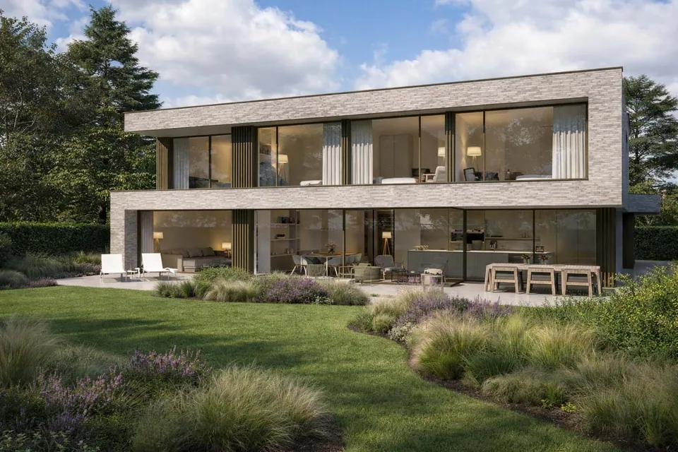 Achtergevel nieuwbouwwoning in Oostkamp – J.A.N Plus Architecten