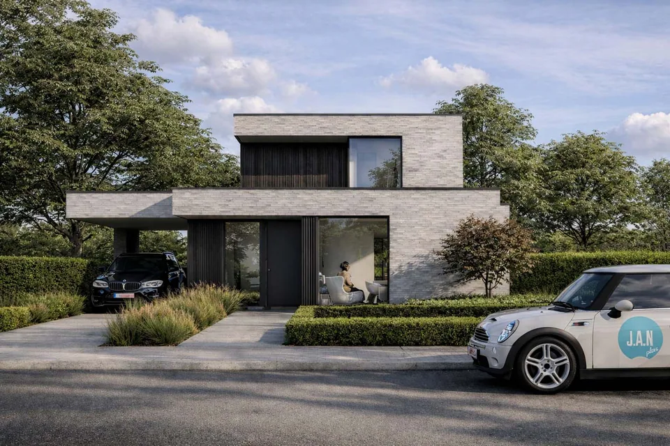 Nieuwbouwwoning in Oostkamp door J.A.N Plus Architecten