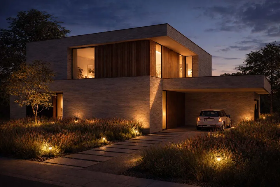 Nieuwbouwwoning in Oostkamp met zwembad door J.A.N Plus Architecten