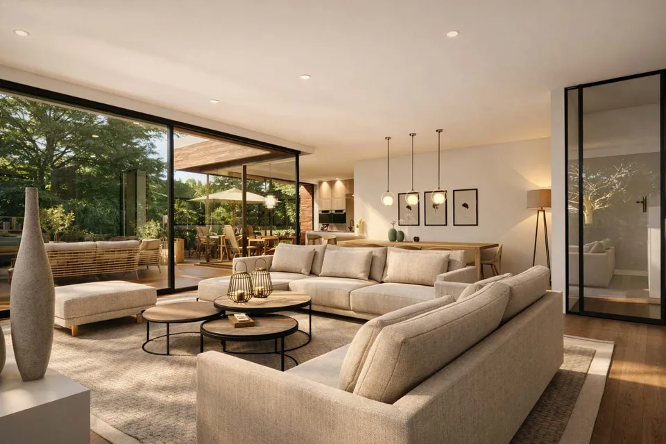 Interieur nieuwbouwwoning Tielt met veel licht