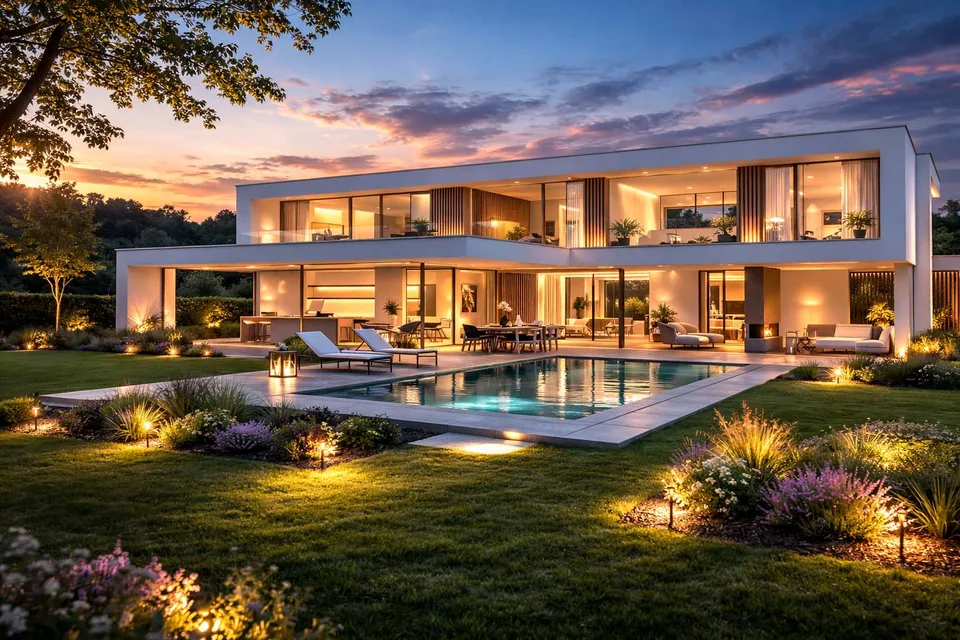 Achtergevel nieuwbouwwoning in Torhout door J.A.N plus Architecten