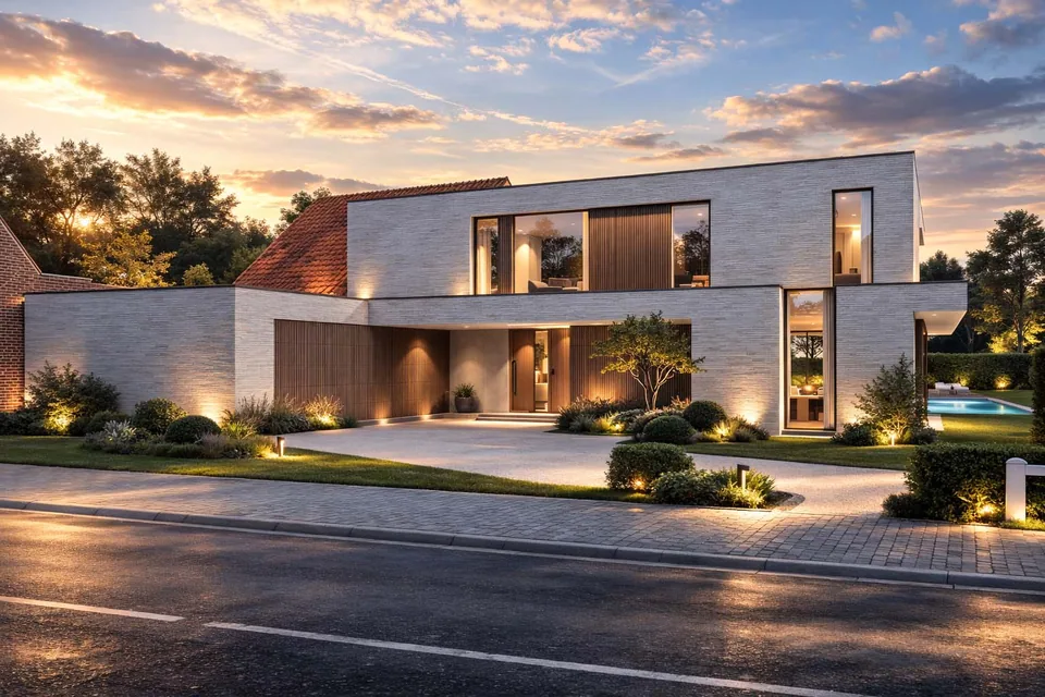 Nieuwbouwwoning in Zwalm ontworpen door J.A.N Plus Architecten