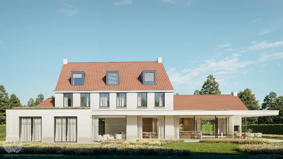 Beeld van de nieuwbouwwoning in Brugge