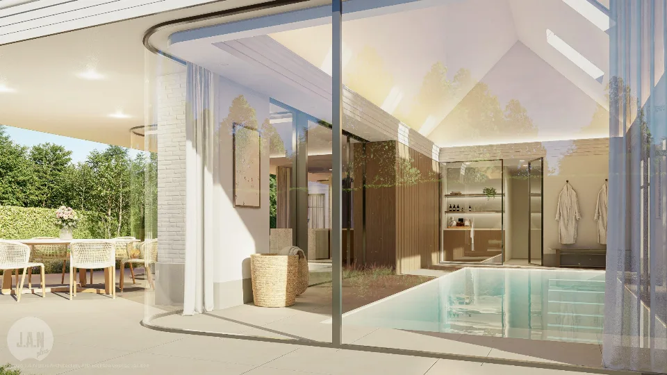 Beeld van de nieuwbouwwoning in Brugge