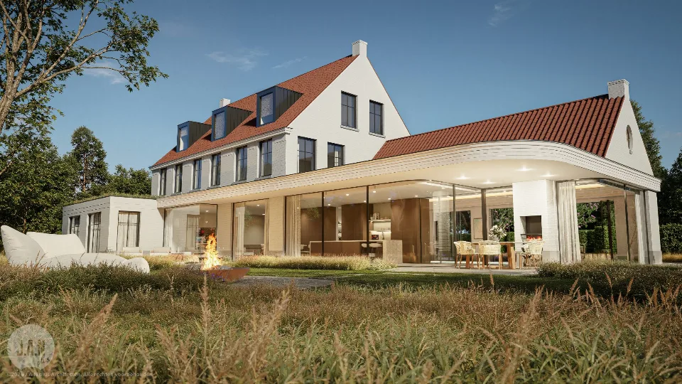 Beeld van de nieuwbouwwoning in Brugge