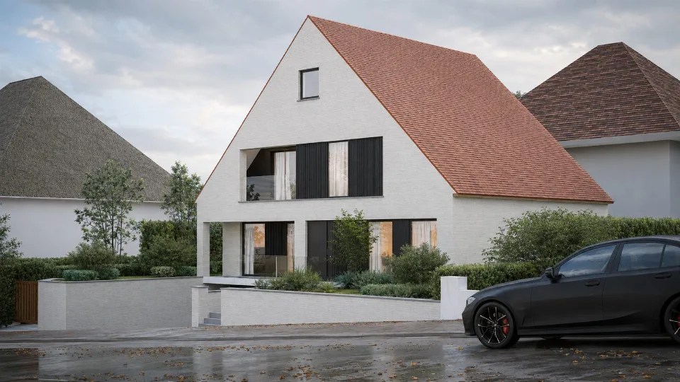 Beeld van de gerenoveerde woning in Knokke-Heist