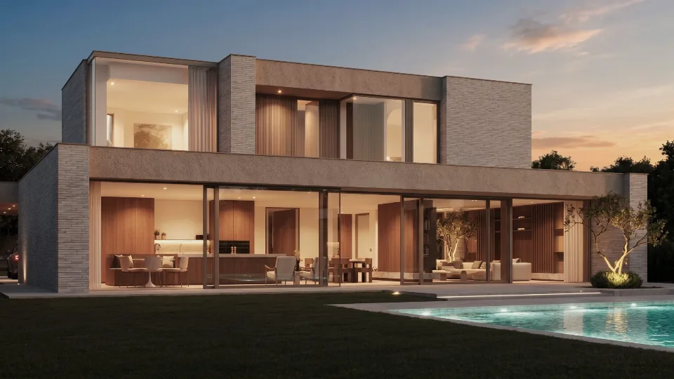 Beeld van de nieuwbouwwoning in Koekelare