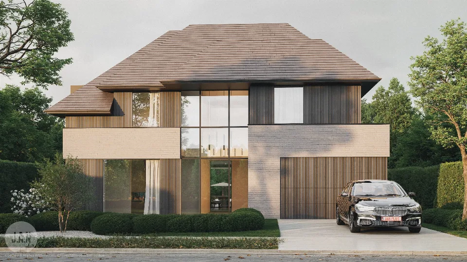 Nieuwbouwwoning in Kortenberg, ontworpen door J.A.N plus Architecten