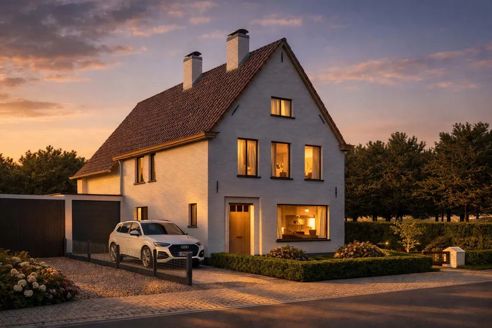 Voorgevel woningverbouwing Bekegem