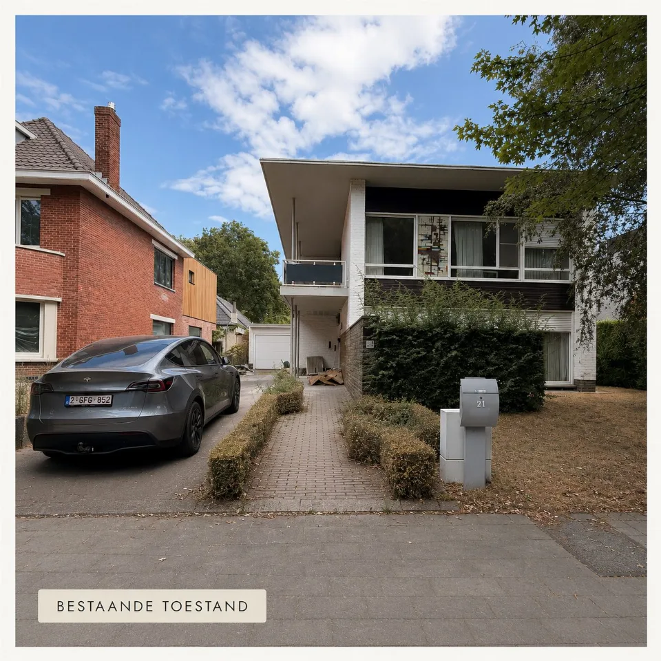 Architectuurbeeld van de gerenoveerde woning in Brugge (Sint-Andries) door J.A.N plus Architecten