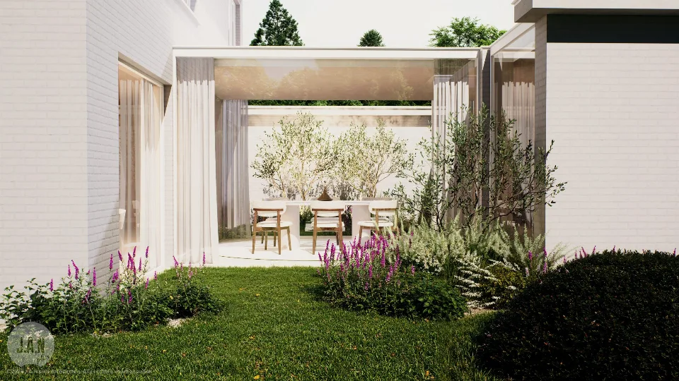 Beeld van de gerenoveerde woning in Brugge (Sint-Andries)
