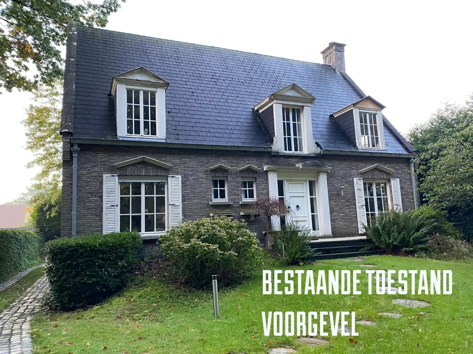 Voorgevel Verbouwing woning Sint-Kruis Brugge met zwembad – J.A.N Plus Architecten